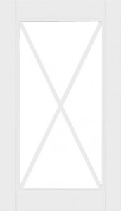 Мебельные фасады «София» Витрина с перекрестием. Окрашенный МДФ.   Высота 177 - 1497 мм., ширина 297-597 мм | ELIV мебельные фасады
