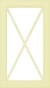Мебельные фасады «Амата» Витрина с перекрестием. Окрашенный МДФ. Высота 177 - 1497 мм., ширина 297-597 мм. | ELIV мебельные фасады