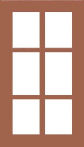 Мебельные фасады «Бостон» Витрина 6 окошек. Окрашенный МДФ. Высота   177 - 1497 мм., ширина 297-597 мм. | ELIV мебельные фасады