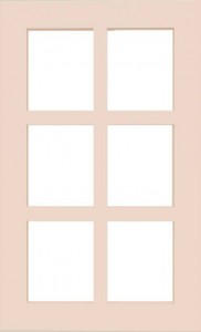 Мебельные фасады «Клео» Витрина 6 окошек. Окрашенный МДФ. Высота 177   - 1497 мм., ширина 297-597 мм. | ELIV мебельные фасады