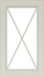 Мебельные фасады «Ника» Витрина с перекрестием. Окрашенный МДФ.   Высота 177 - 1497 мм., ширина 297-597 мм. | ELIV мебельные фасады